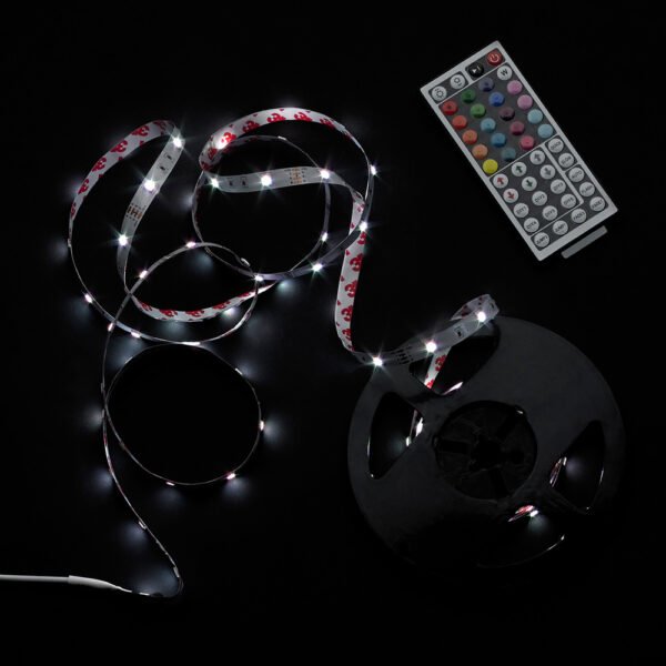 Tira Led Multicolor Rgb Con Mando Adhesiva Con 150 Leds 36 W 12 V. 850 Lumenes Luz Multicolor IP 20 5 Metros - Imagen 6