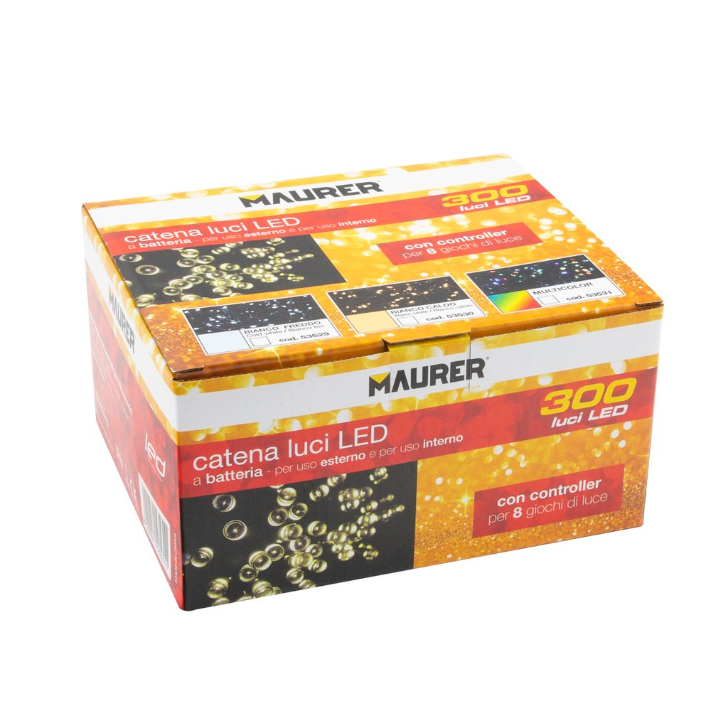 Luces Navidad A Pilas 300 Leds Multicolor Interior / Exterior (IP44) - Imagen 2