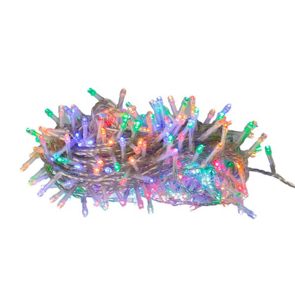 Guirnalda Luces Navidad 300 Leds Color Multicolor. Luz Navidad Interiores y Exteriores Ip44. Cable Transparente. - Imagen 3