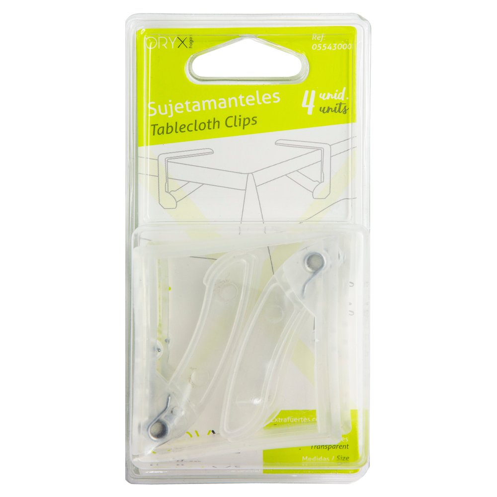 Sujeta Manteles Transparentes Con Muelle Extrafuerte 4 Piezas - Imagen 5