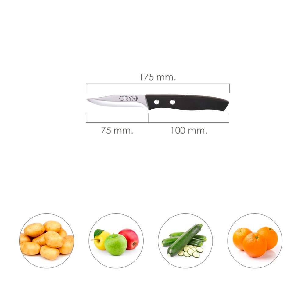 Cuchillo Aspen Mondador Hoja Acero Inoxidable 8 cm. Negro - Imagen 2