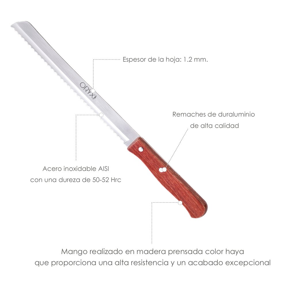 Cuchillo Montana Panero Hoja Acero Inoxidable 18 cm. Mango Madera - Imagen 3