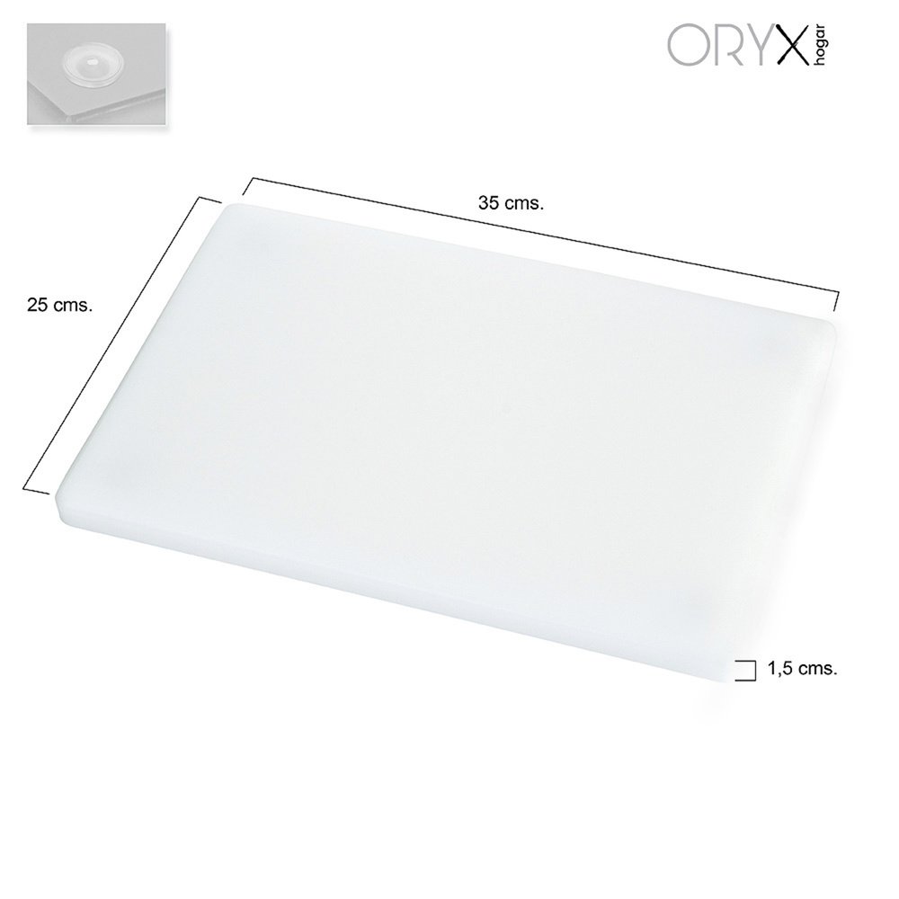 Tabla Cortar Polietileno 35x25x1,5 cm.  Color  Blanco - Imagen 2
