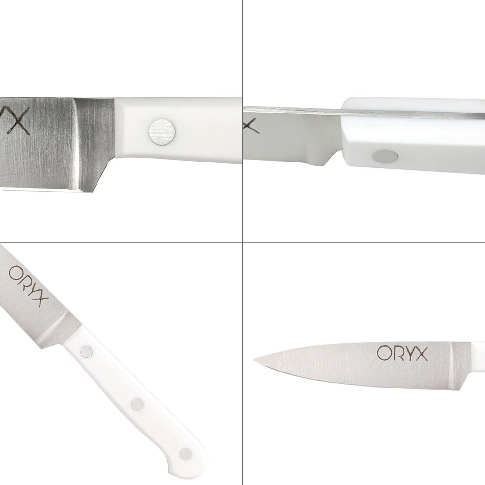 Cuchillo Husky Verduras 15 cm. Hoja Acero Inoxidable, Cuchillo Verduras, Cuchillo Cortar Verduras Mango Ergonomico Blanco - Imagen 4