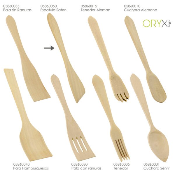 Espatula Sarten Cocina Madera Oryx 30 cm. - Imagen 3