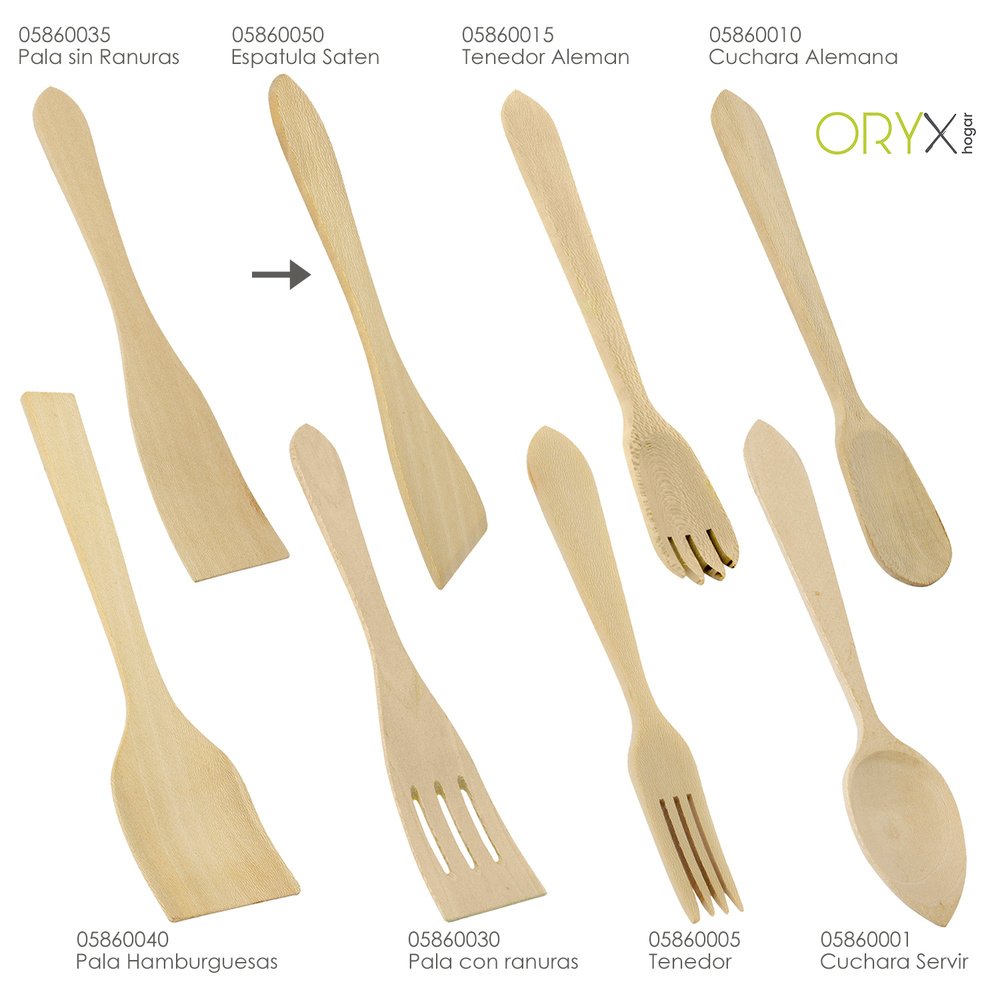 Espatula Sarten Cocina Madera Oryx 30 cm. - Imagen 3