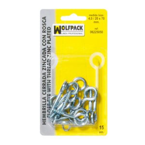 Hembrilla Cerrada 4,0 / 20 x 80 mm. (15 Piezas)