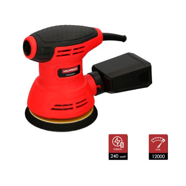 Lijadora Wolfpack Orbital 240 Watt. Lijadora Multifunción. Decapado, Lijado, Eliminar Oxido, Disco Ø 125 mm. - Imagen 2