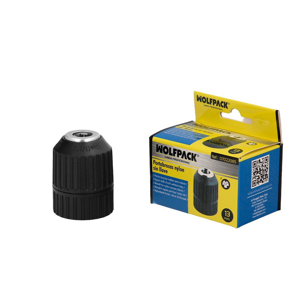 Portabrocas Sin Llave Nylon 1/2" Hembra Ø 13mm.  Sin Llave Portabrocas, Autoajustable - Imagen 2