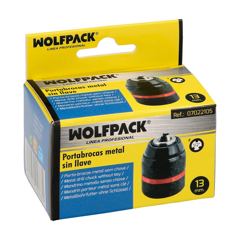Portabrocas Sin Llave Metalico 1/2" Hembra. Brocas Hasta Ø 13 mm. Mandril taladro - Imagen 4