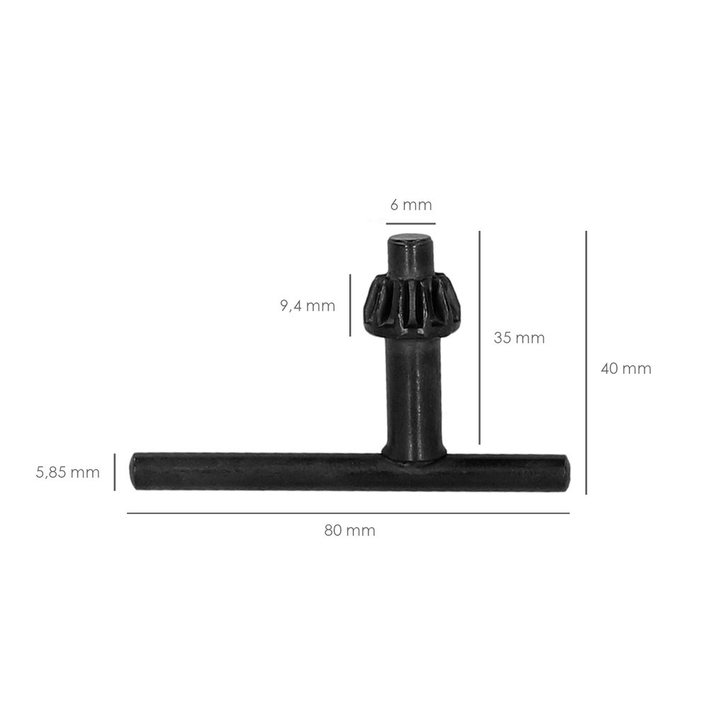 Llave Portabrocas Para Taladro Ø 13 mm. llave De Repuesto Para Taladro Universal, Llave De Mandril - Imagen 4