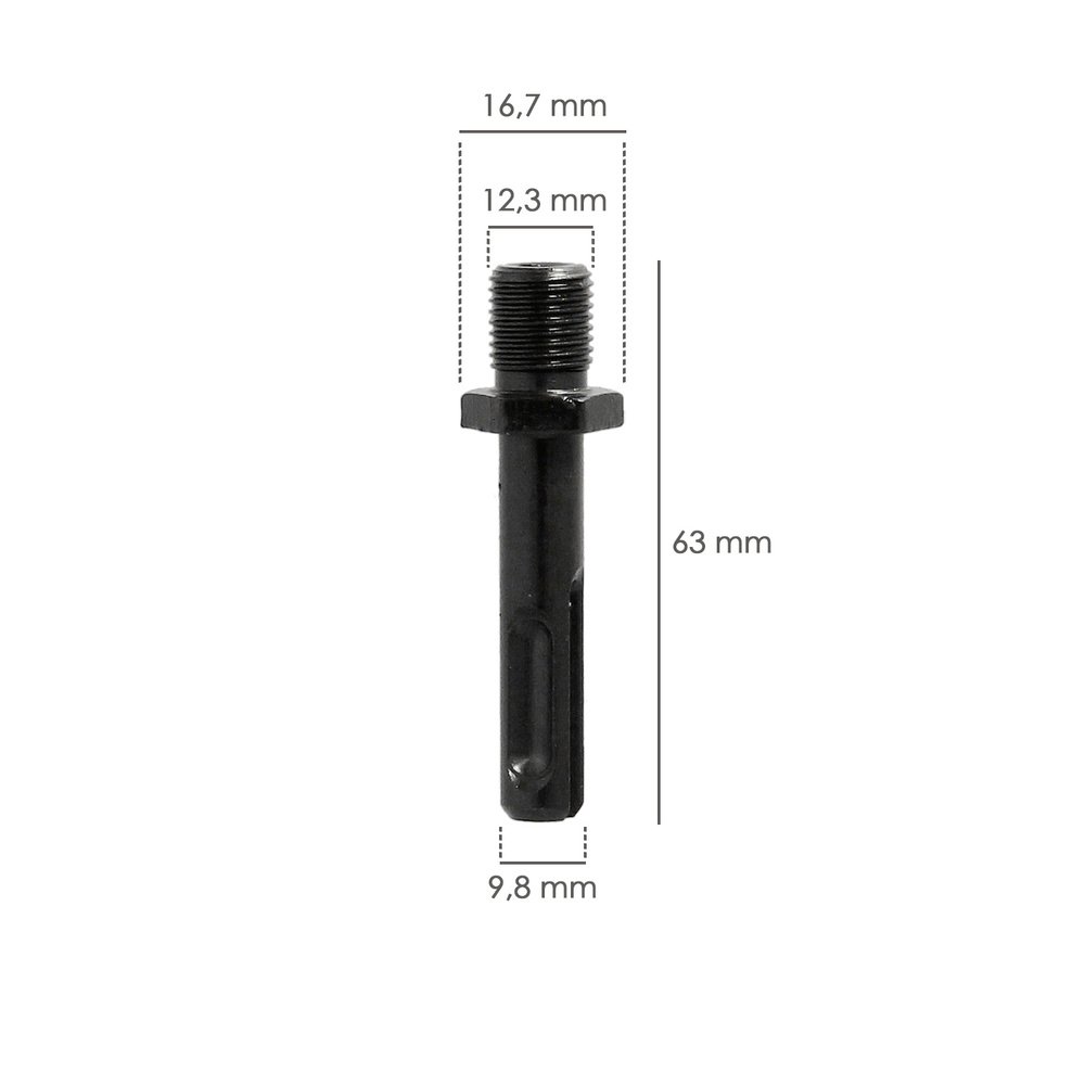 Adaptador Martillo SDS Plus A Portabrocas 1/2"  mm. - Imagen 2