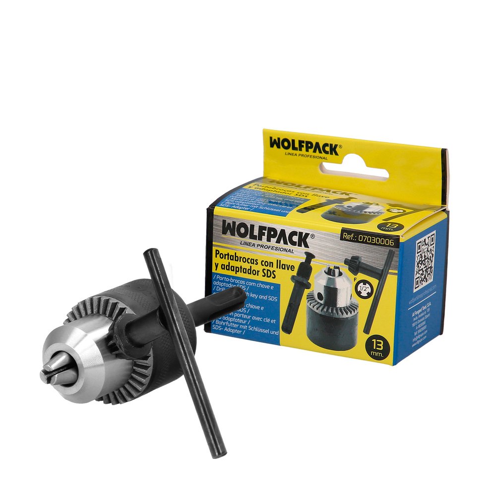 Adaptador Martillo SDS Plus A Portabrocas Ø 13 mm.mm. porta Brocas Con Llave, Adaptador Sds, Sds A Brocas - Imagen 2