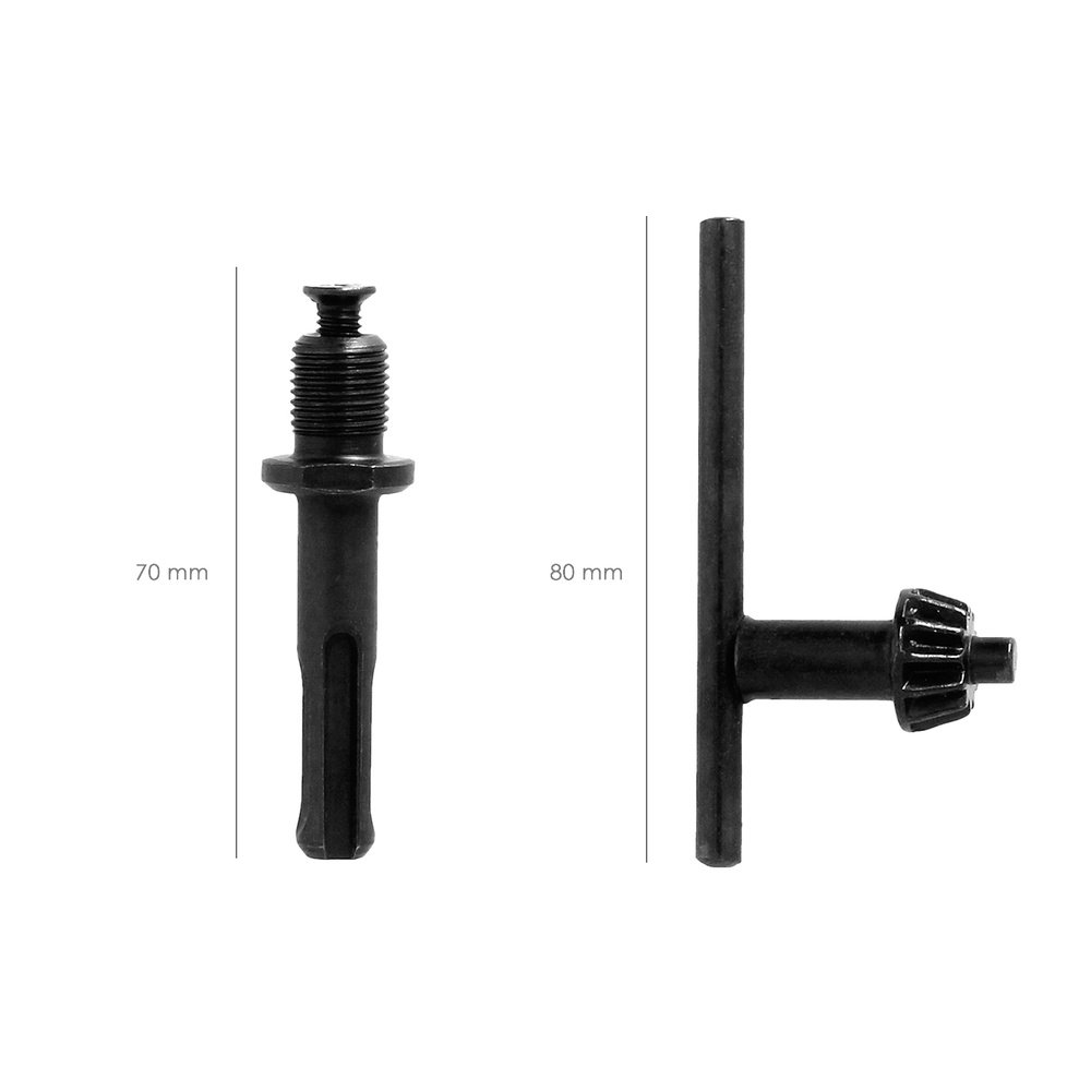 Adaptador Martillo SDS Plus A Portabrocas Ø 13 mm.mm. porta Brocas Con Llave, Adaptador Sds, Sds A Brocas - Imagen 4