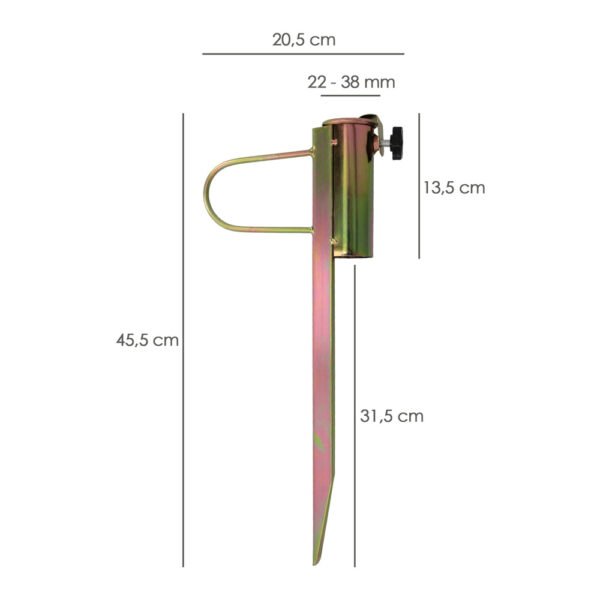 Pincho Acero Sombrilla Playa 48cm - Imagen 2