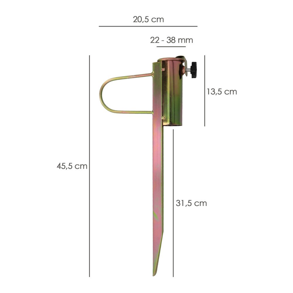 Pincho Acero Sombrilla Playa 48cm - Imagen 2