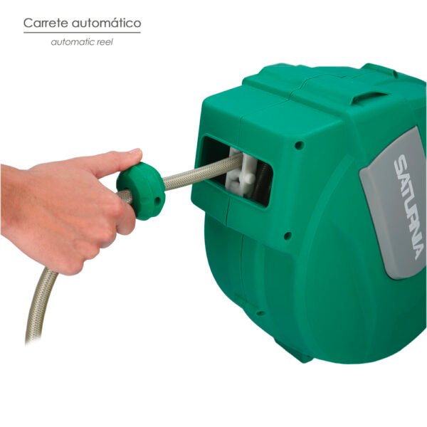 Enrollador Automatico Manguera Para Jardin. Recogedor Manguera Automatico, Porta Mangueras Jardin Manguera De 20 Metros - Imagen 3