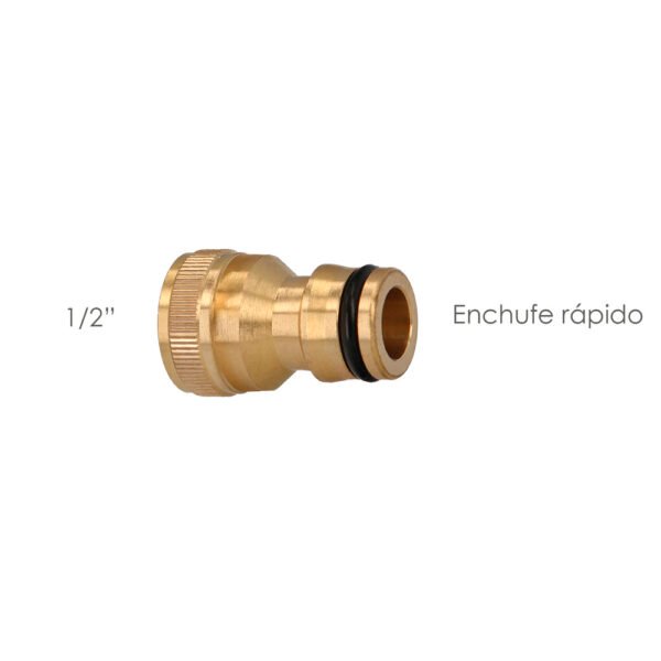 Adaptador Manguera Laton  1/2" Hembra, Adaptador Grifo, Conector Grifo A Conector Rapido - Imagen 2