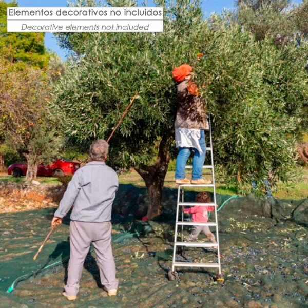 Mantas Aceituna 8 x 12 Metros. Multiusos 100% Hdpe Gramaje 90 Gr/m2. Reforzada, Con Ojales, Mantos Aceituna, Fardos Aceituna, - Imagen 7