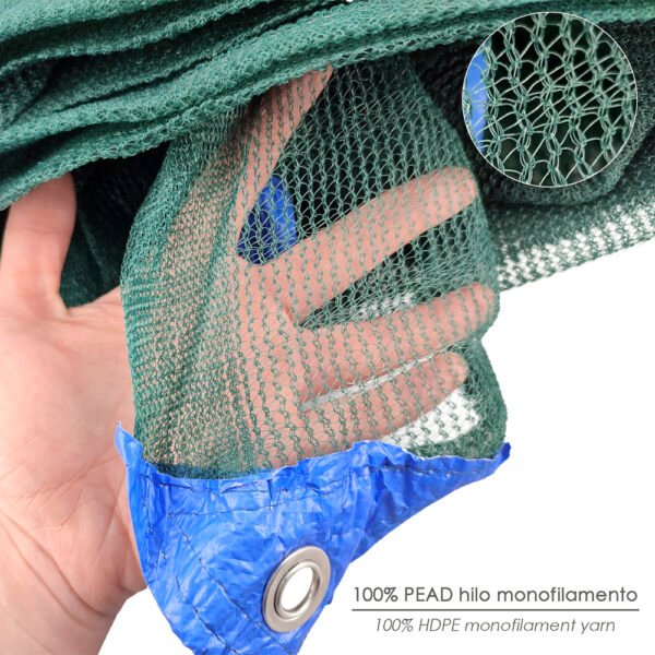 Mantas Aceituna 6 x 10 Metros. Multiusos 100% Hdpe Gramaje 90 Gr/m2. Reforzada, Con Ojales, Mantos Aceituna, Fardos Aceituna, - Imagen 6