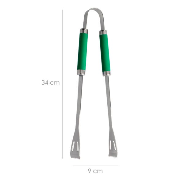Set Complementos Para Barbacoa 3 Piezas. (Espatula, Pinzas y Tenedor) 34,5 cm. - Imagen 4