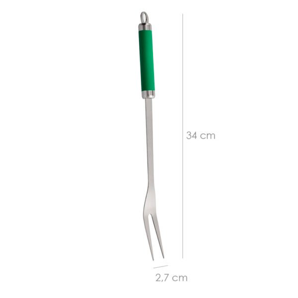Set Complementos Para Barbacoa 3 Piezas. (Espatula, Pinzas y Tenedor) 34,5 cm. - Imagen 5