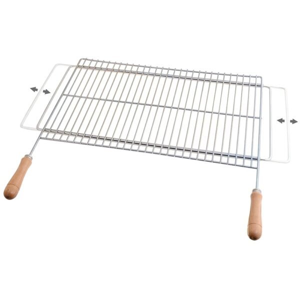 Parrilla Barbacoa Extensible 60/70x40cm Zincada - Imagen 2
