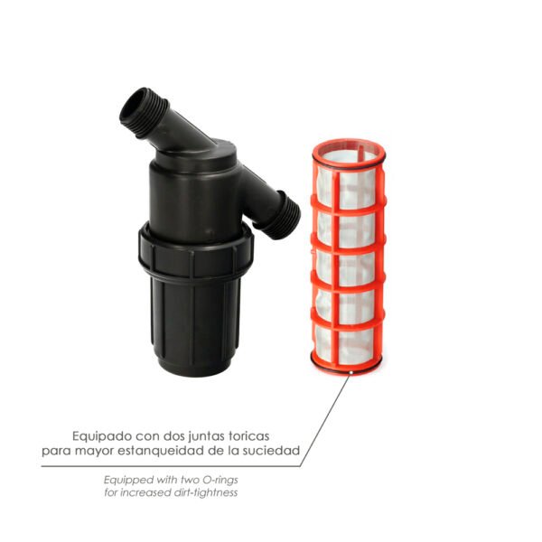 Filtro Con Malla Interior 1" Para Sistema De Goteo (Malla 100 Mesh) Riego Por Goteo, Microaspersión, Riego Por Nebulizacion - Imagen 4