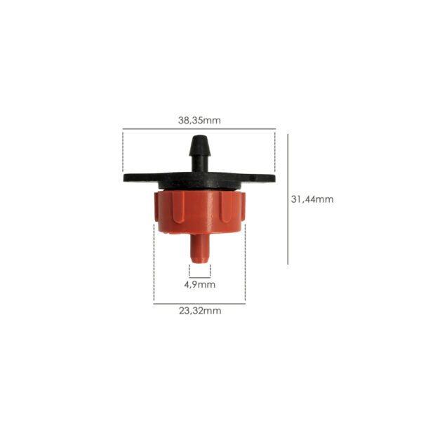 Gotero Autocompensante 4 Litros / Hora Desmontable Para Riego Por Goteo (Bolsa 200 Piezas) Riego Por Goteo, Microaspersión, - Imagen 2