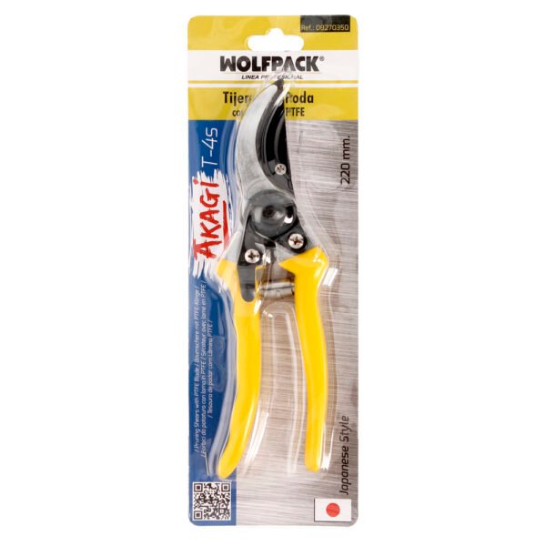 Tijera Podar 1 Mano Japonesa Akagi T-4S  220 mm. Mangos Aluminio Endurecido, Hoja Recubierta PTFE - Imagen 6
