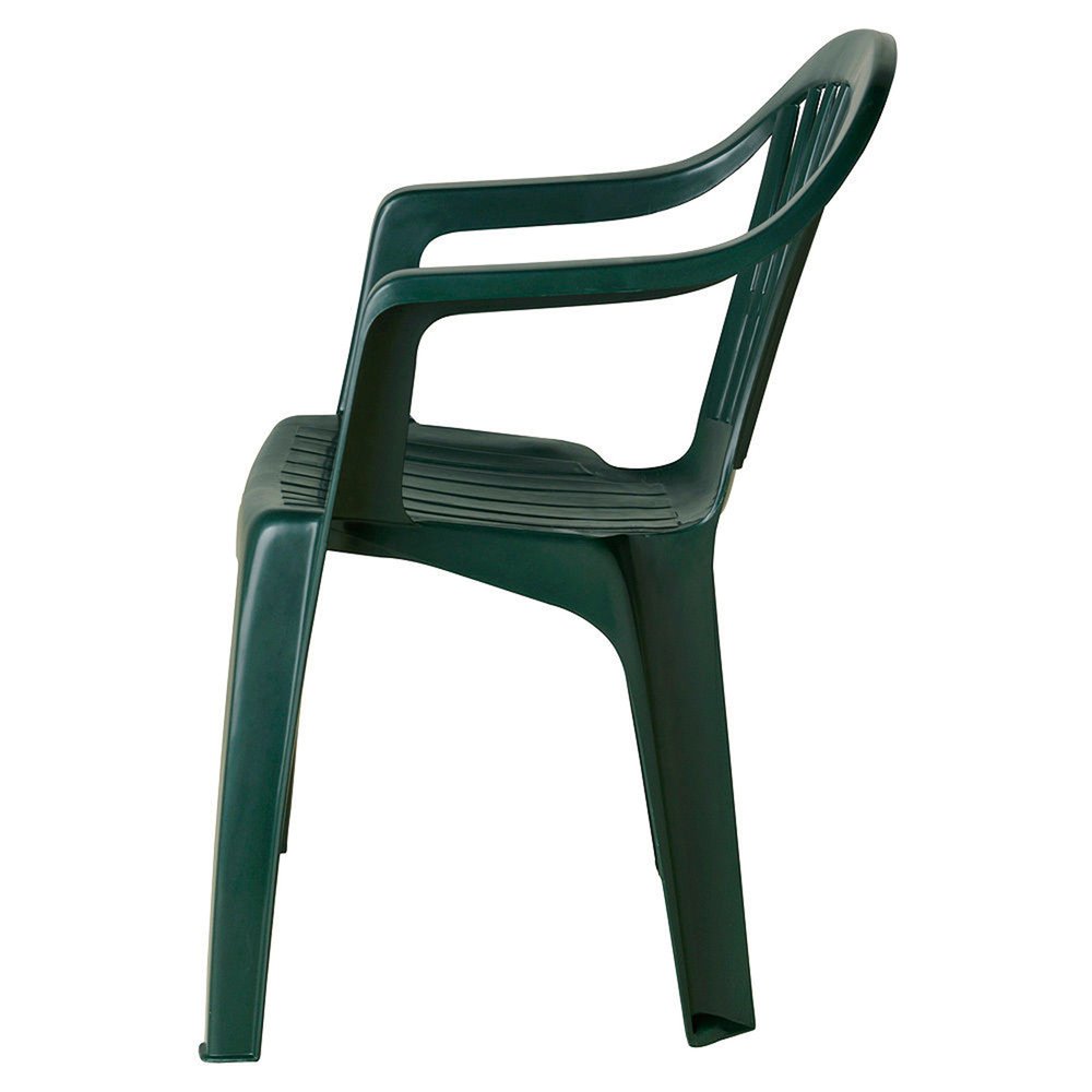 Silla Respaldo Bajo Resina Monobloc, Color Verde, Modelo  Lyra - Imagen 3