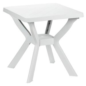 Mesa Resina Blanca Cuadrada 70x70x72 (Alt.) cm.