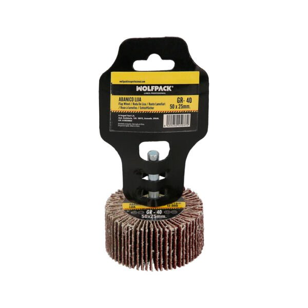 Abanico Lija Grano 40 Medida Ø 50 x 25 mm. Disco Abrasivo Laminas, Ruedas Mil Hojas, Ruedas Abrasivas,Lijado,Desbaste,Pulir - Imagen 5