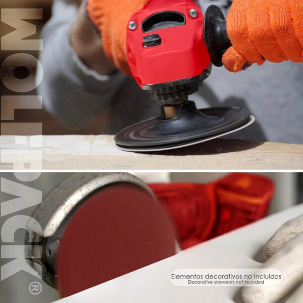 Lija Recambio Velcro Amoladora Ø 180 mm. Grano  40 (10 Piezas) - Imagen 6