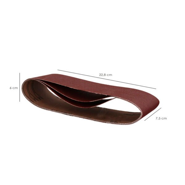 Lija Recambio Para Lijadoras De Banda  75x457 mm. Grano 120 (Pack 3 Piezas) - Imagen 2