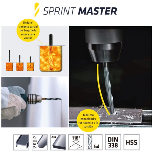 Broca Alpen Hss Sprint Master Ø 10,50 mm. (Blister 1 pieza) - Imagen 3