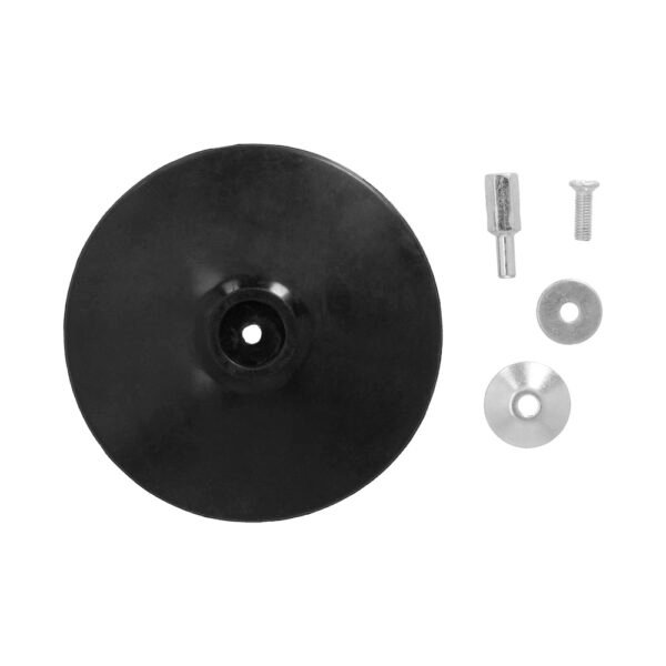 Plato Taladro Nylon Ø 125 mm. Con Espiga Ø 6 mm. Disco Plástico Para Bonete - Imagen 3