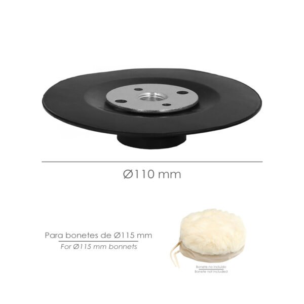 Plato Amoladora Nylon Ø 115 mm. Con Rosca M14. Disco Plástico Para Bonete - Imagen 3