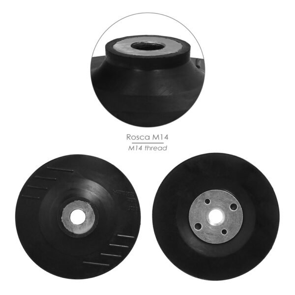 Plato Amoladora Nylon Ø 115 mm. Con Rosca M14. Disco Plástico Para Bonete - Imagen 4