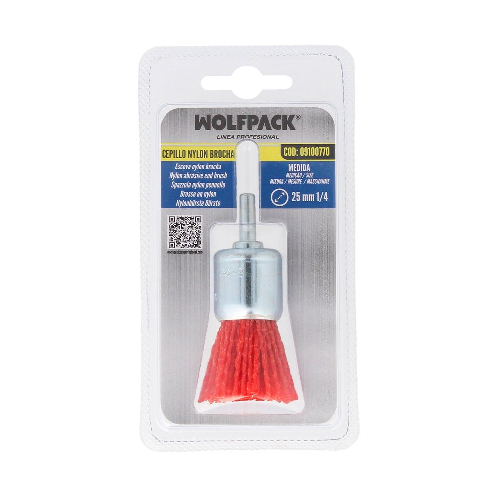 Cepillo Nylon Brocha Ø 25 mm. Cepillo De Lijado Nailon. Cepillo Para Taladro De Nailon, Cepillo De Alambre Abrasivo De Nailon - Imagen 5