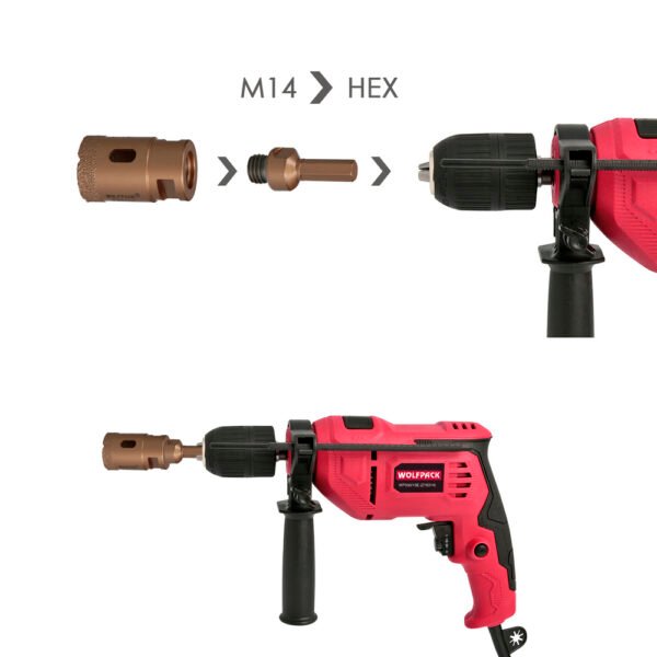 Adaptador M14 A Espiga Taladro, Adaptador Amoladora A Taladro - Imagen 2