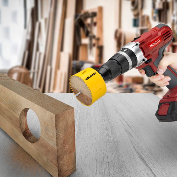 Corona Sierra Bimetal Ø 54 mm. Templado Termico, Base Reforzada. Corona Madera, Broca Agujeros Madera, Acero, Hierro, Plasticos - Imagen 4