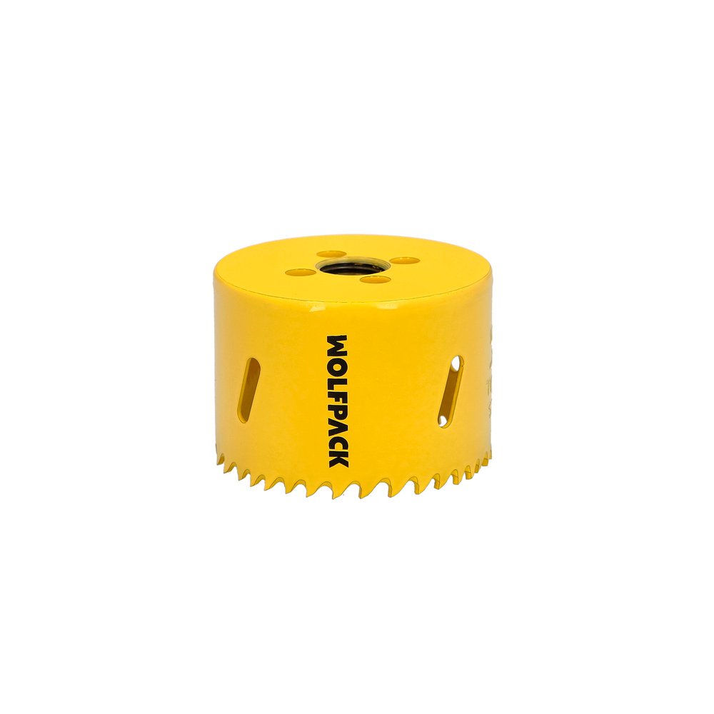 Corona Sierra Bimetal Ø 64 mm. Templado Termico, Base Reforzada. Corona Madera, Broca Agujeros Madera, Acero, Hierro, Plasticos - Imagen 3