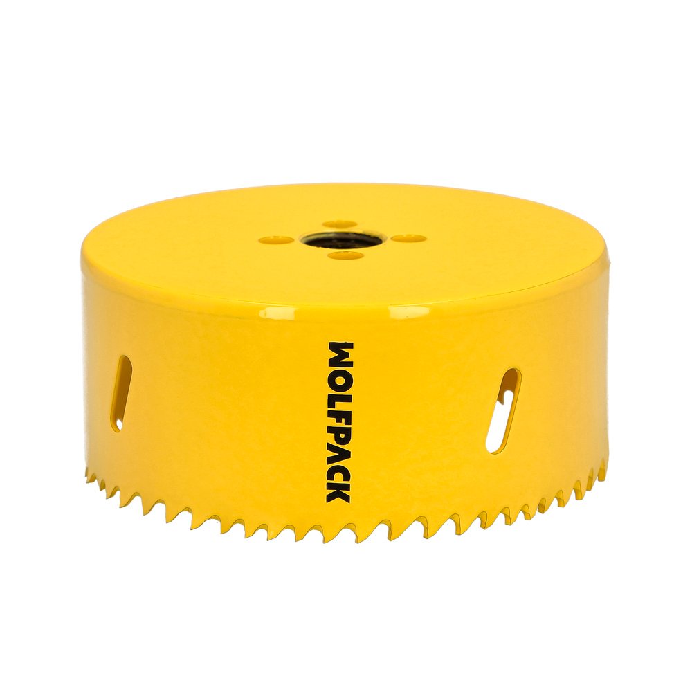 Corona Sierra Bimetal Ø 105 mm. Templado Termico, Base Reforzada. Corona Madera, Broca Agujeros Madera, Acero, Hierro, Plasticos - Imagen 3