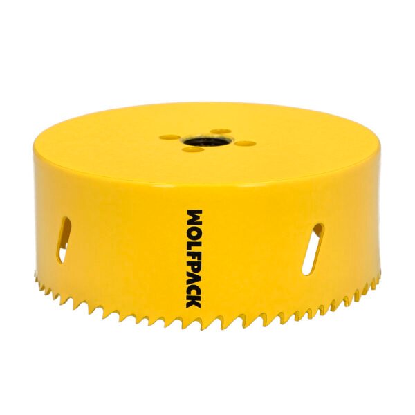 Corona Sierra Bimetal Ø 114 mm. Templado Termico, Base Reforzada. Corona Madera, Broca Agujeros Madera, Acero, Hierro, Plasticos - Imagen 3