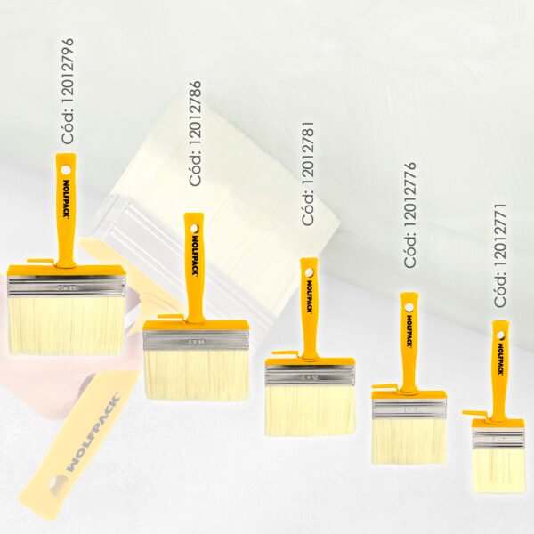 Brocha Profesional Techos 120x30 Mm. Cerda Blanca. Mango Ergonomico, Con Gancho. Brocha Pintura, Brocha Pintor Profesional - Imagen 6