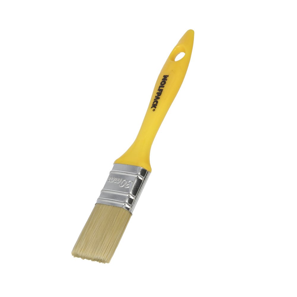 Paletina Profesional Cerda Blanca Ancho 30 mm. Cerdas Naturales Mango Plastico Ergonomico, Brocha Pintor, Pincel Pintura - Imagen 3