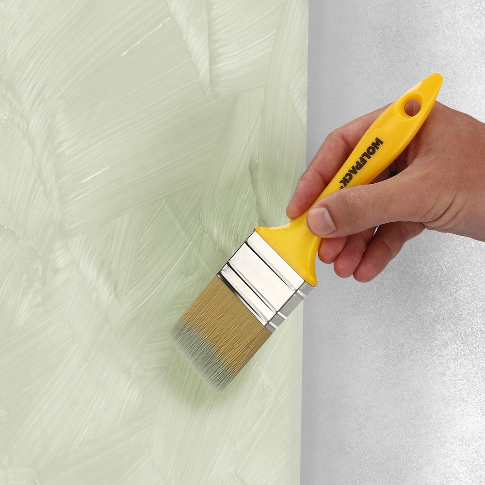 Paletina Profesional Cerda Blanca Ancho 30 mm. Cerdas Naturales Mango Plastico Ergonomico, Brocha Pintor, Pincel Pintura - Imagen 5
