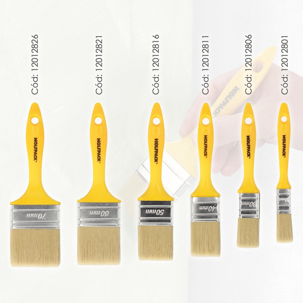 Paletina Profesional Cerda Blanca Ancho 30 mm. Cerdas Naturales Mango Plastico Ergonomico, Brocha Pintor, Pincel Pintura - Imagen 6