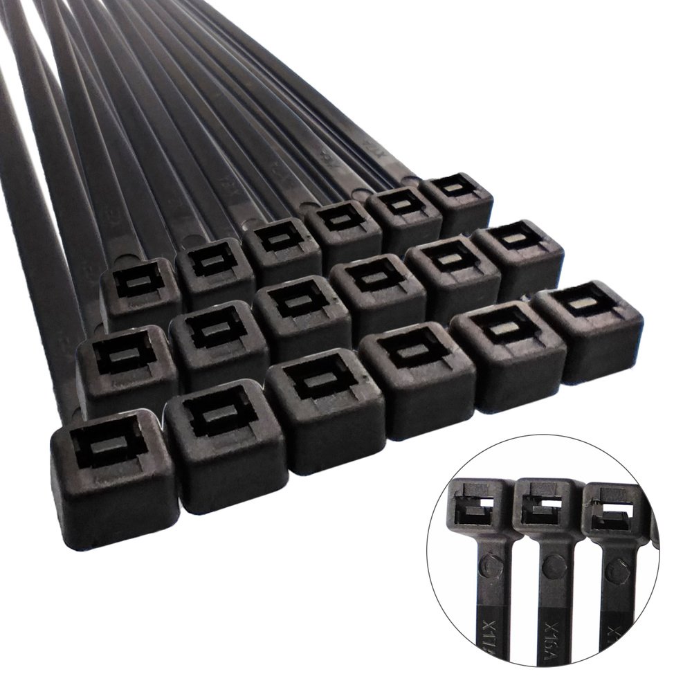 Brida Nylon 100%. Color Negro 2,5 x 160 mm. Bolsa 100 unidades. Abrazadera Plastico, Organizador Cables, Alta Resistencia - Imagen 3